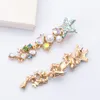 Summer Starfish Crystal Earrings for Women Sandy beach Pearl Zircon Dangle Drop Earring High Quality Girl Jewelry Wholesale