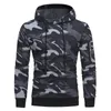 Fall Mens Fashion Hooded Sweater Casual Round Neck Long Sleeve Camouflage Pattern Printed Sweatshirt Two Color
