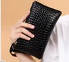 Women Clutch Bag Crocodile Grain Handbag PU Wallets Ladies Candy Colors Purse Business gifts Large Capacity Coin Card Phone Purses shops present Bossiness gift
