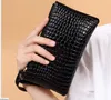 Kvinnor Clutch Bag Crocodile Grain Handväska PU Walls Ladies Candy Colors Purse Affärsgåvor Stora kapacitetsmynt Korttelefon Purses Busiker Present Bossiness Gift