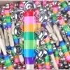 Baby Regenbogentrommeln Schlagzeug Spielzeug Kinder Kinderwagen -Krippe Griff Holzaktivität Glockenstab Shaker Rassel 100 P/L 752 S2