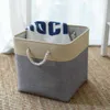 Large Cube Folding Storage Basket Linen Fabric Organizer Kids Toys Box Shelf Nursery Home Closet Clothes Bin 210609