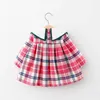 Infant Baby Girl Dress Cute Plaid Toddler Newborn Baby Girl Dress Birthday Princess Dresses for Girls Long Sleeve Baby Clothing Q0716