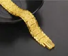 maglia da uomo in oro 24k con motivo a drago, bracciali a catena NJGB123 bracciale placcato in oro giallo da uomo regalo di nozze di moda