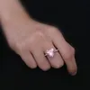خاتم ألماس مويسانيتي 12 مللي متر على شكل قلب 100٪ حقيقي 925 فضة استرلينية خواتم الزفاف للنساء والرجال مجوهرات الخطوبة