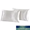 İpek Emülasyon Saten Yastık Kılıfı 20 * 26 inç Katı Renk Yastık Kapak Yaz Buz Ipek Yastık Kılıfı Yatak Supplie LZ0489