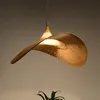 Lâmpadas Pingente de Bambu Arte Chapéu de Jazz Chapéu Rattan Vestuário Loja De Café Estudo Sala de estar Quarto Dining
