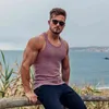 Summer Mens Sleeveless Muscle Guys Brand Gyms Tank Top Men Bodybuilding and Fitness Clothing Shirt Tops 210623
