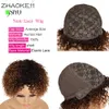 Siyo menselijke haarpruiken voor zwarte vrouwen krullende Braziliaanse Remy volledige pruiken korte pruik met pony Jerry Curl Blond Red Cosplay Wig4187509