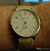 NOMOS Relógios masculinos e femininos Design minimalista Pulseira de couro Moda feminina Relógio simples de quartzo resistente à água