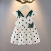 2021 Moda Nowy Summer Baby Girls Dress Casual Bez Rękawów Party Princess Dress Cute Children Baby Girls Odzież Q0716