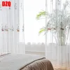 Занавес Drapes Роскошные вышитые Tulles Шторы для жилой столовой Спальня Экраны бытовой индивидуальной пряжи Европейская Цветок в европейском стиле