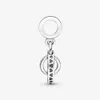 100% 925 Sterling Silver Logo Cercles Dangle Charms Fit Original Bracelet à breloques européen Mode Femmes Bijoux de fiançailles de mariage 2142