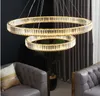 Salon lustre moderne simple atmosphère salle à manger chambre nouvelle lumière de luxe haute qualité ménage rond cristal Chandeli