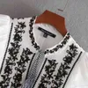 Flor Lantejoulas Bordado Cascading Casual Camisa Casual Camisa Moda Senhora Senhora De Manga Curta Blusa Loose tops S7125 210430