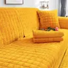 Plush Solid Color Sofa Pokrywy do salonu Kryształowa aksamitna pokrywa Nowoczesna antypoślizgowa Ręcznikowa kanapa S 211116