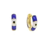 Hoop Earrings & Huggie PINK Blue Enamel Eye Gold Color Evil Round Trendy Small Female Hoops For WomanHoop