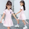 Girl's Dresses Dress For Girls Summer 2022 Short Sleeve Kids Sports Baby Girl Teenis Children Clothing Vestido 2 6 8 10 11 Years