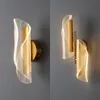 Lampade da parete Lampada a LED in acrilico dorato Camera da letto Comodino Corridoio Soggiorno Studio nordico