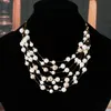 2021 Fashion Jewelry Gold Color Multi Layer Chains Imitation Pearl Necklaces For Women Party Wedding Bride Necklace