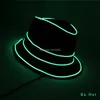 Brede rand hoeden Gzyuel Night gloeiende fedora brede zomerse hoed jazz-cap led Luminous voor podiumshow Dance DJ Club3179850