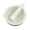 Lab Supplies 1st Dia 60mm 80mm 100mm 130mm 160mm Porslin Mortel och Pestle White Blandande slipskåluppsättning