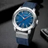 男性監視Currenファッション創造的な腕時計の男性時計ミリタリーレザーストラップ高級ブランド男腕時計Reloj Hombre 210527