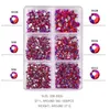 kwaliteit rood 6 roosters Nail flat mix kleur AB porselein wit champagne nagel sieraden diy nail art act AB Strass