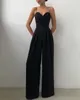 Women Jumpsuit Sleeveless Wide Leg Backless Rompers Womens Suspender High Waist Plus Size Summer s 210524