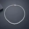 Trendy Lovers Halskette Lab Diamond Cz Stone White Gold Filled Chorker Pendant Necklaces for Women Bridal Party Wedding Jewelry 2204367516