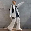 Houzhou Mall Goth 흰색화물 바지 여성 고딕 하라주쿠 히피 가로류 체인 펑크 느슨한 바지 헐렁한 특대 한국 스타일 211124
