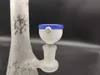 14mm skål blå tjock kvalitet söt glas bred vatten bong huvud bit skålhållare