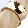 Ouro prata round guardanapo anéis de casamento decoração de aço inoxidável guardanapo de aço festival festival festa banquete mesa decoração suprimentos bh5427 tyj
