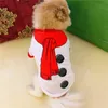 Sublimación en blanco Ropa para perros Papá Noel Perros Ropa Camiseta lisa Algodón Ventilación Primavera Verano Chalecos Suéter navideño Cinturón de Papá Noel Bulldog Chihuahua S