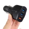 Chargers QC 3.0 3 USB Car Charger Quick Fast Charge 3-Ports Cars Phone Charging Adapter for iPhone Samsung Xiaomi Huawei