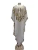 カジュアルドレス女性のドレス秋のファッションスパンコール大型服ロングローブホワイトvestido Feminino Donsignet