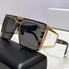 Mens sunglasses BPS102A oversized square onepiece lens metal wire frame wide temples to cover corners of the eyes designer men s2084832