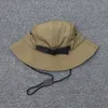 새로운 스타일 양동이 모자 접이식 어부 모자 남여 야외 Sunhat 하이킹 등산 사냥 해변 낚시 모자 조정 가능한 남자 그리기 문자열 모자