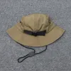 W nowym stylu kapelusz typu Bucket składane kapelusze rybackie Unisex Outdoor Sunhat piesze wycieczki wspinaczka polowanie plaża czapki wędkarskie regulowane męskie sznurki do rysowania czapki