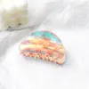 Корейский изысканный Checkered Hair Clip Clip Acrylic Acetate черная белая мозаика сетки плещественных волос зажима зажим зажим для волос аксессуары для волос