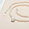 Gn Pearl Choker Ожерелье 4-5 мм Натуральные Пресноводные Жемчужины Подвеска Цепи Прекрасный Геврея Gnpearl Для Женщин Девушки Подарок
