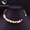 XlentAg Collana girocollo di perle barocche d'acqua dolce naturale per le donne Collane di fiori di conchiglia fatte a mano Gioielleria raffinata di lusso GN0061