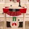 Housse de chaise de noël avec ceinture de père noël, couvre-chaise, jupe elfe de noël, décorations de tabouret pour fille, w-00927