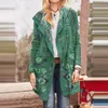 Damskie Kurtki Kobiety Etniczne Printed Cardigan Płaszcze Moda Długi Rękaw Kwiat Folk-Custom Casual Casual Outwear Płaszcze Plus Size # 40