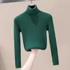 秋冬女性ニットタートルネックセーターソフト - ネックジャンパーファッションスリムフェムメ弾性プルオーバー女性のセーター