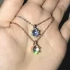 18k vergoldete klassische Anhänger Schlüsselbeinkette Sechs Klaue Imitation Zirkon weibliche Halskette für Frauen Schmuck Halsketten