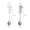 NEWCreative Stainless Steel Couple Spoon Dessert Coffee Stirring Personalized Western Tableware Cartoon Wedding Supplies Guest Gift RRA7687