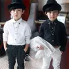 Vêtements pour enfants printemps à manches longues pour enfants chemise mode garçon bébé blanc tout match noir décontracté 210713