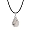 Teardrop Gemstone Wisiorki Naturalne Spadek Charms Water-Drop Kryształ Kamień Kobiety Naszyjnik Dla DIY Tworzenia Biżuterii