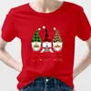 T-shirt da donna T-shirt da donna Christmas Gnome Holiday Ulzzang Fashion Tshirt Red Brazil Graphic Tee Harajuku Abbigliamento gotico Donna